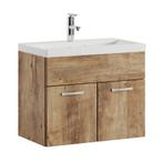 Badkamermeubel Montreal Set 01 60 x 35 cm Kastanje Badmeubel, Huis en Inrichting, Verzenden, Nieuw, Wastafelkast