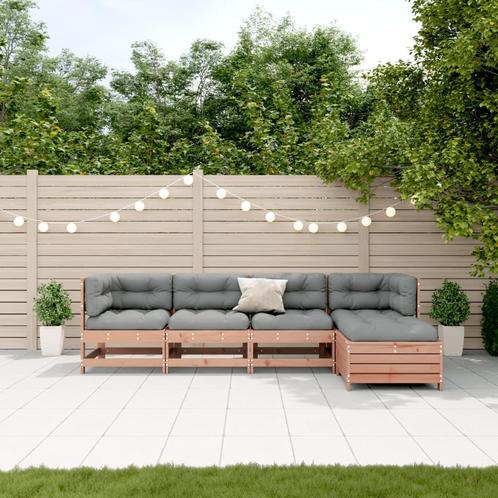 vidaXL 5-delige Loungeset met kussens massief douglashout, Tuin en Terras, Tuinsets en Loungesets, Loungeset, Nieuw, Verzenden