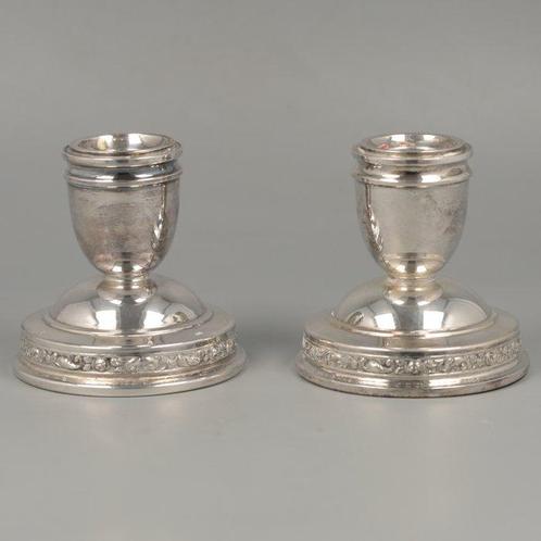 Kandelaar (2) - .835 zilver, Antiek en Kunst, Antiek | Goud en Zilver