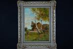 H van Gestel (XIX-XX) - Berkenbomen voor een Hoeve (No