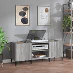 vidaXL Platenkast 121x38x48 cm bewerkt hout grijs sonoma, Huis en Inrichting, Verzenden, Nieuw