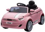 Eco Toys Roze Elektrische Fiat 500 Kinderauto 705, Verzenden, Nieuw