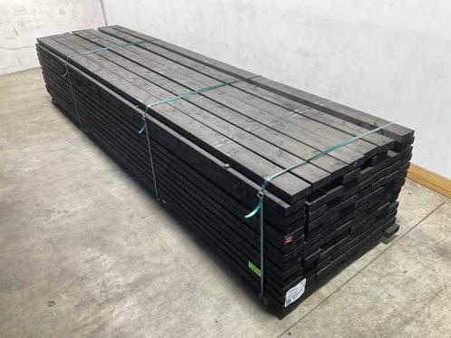 Veiling - 25x Vuren balk geschaafd zwart geïmpregneerd 400x, Tuin en Terras, Palen, Balken en Planken