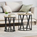 vidaXL Bijzettafels 2 stuks Sonoma Eiken Geengineerd Hout, 50 tot 75 cm, Verzenden, Nieuw, 50 tot 100 cm