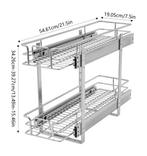 Uittrekbaar Keukenrek 2 Lagen – Verstelbaar Metaal 34x55 cm, Huis en Inrichting, Kasten | Boekenkasten, Verzenden, Nieuw