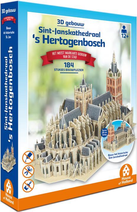 3D Gebouw - Sint-Janskathedraal Den Bosch (184 stukjes) |, Hobby en Vrije tijd, Denksport en Puzzels, Nieuw, Verzenden