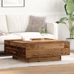 vidaXL Salontafel Oud Hout 80x80x31 cm Gelaagd Hout, Huis en Inrichting, Tafels | Salontafels, Verzenden, Nieuw, Overige houtsoorten