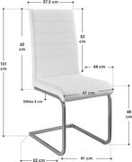 2dekans | 2 Eetkamerstoelen / stoel - Vegas - Kunstleer -, Huis en Inrichting, Stoelen, Ophalen of Verzenden, Zo goed als nieuw