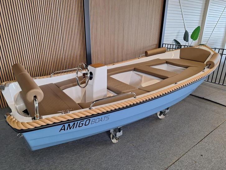 NIEUW Amigo 430 Classic sloep voor €5.295,- !, Watersport en Boten, Sloepen, Buitenboordmotor, Tot 10 pk, 3 tot 6 meter, Overige brandstoffen
