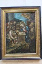 Europäische Schule (XVII-XVIII) - Anbetung der Hirten, Antiek en Kunst, Kunst | Schilderijen | Klassiek
