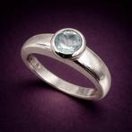 Zonder minimumprijs - Ring Zilver - Aquamarine (Certified), Nieuw