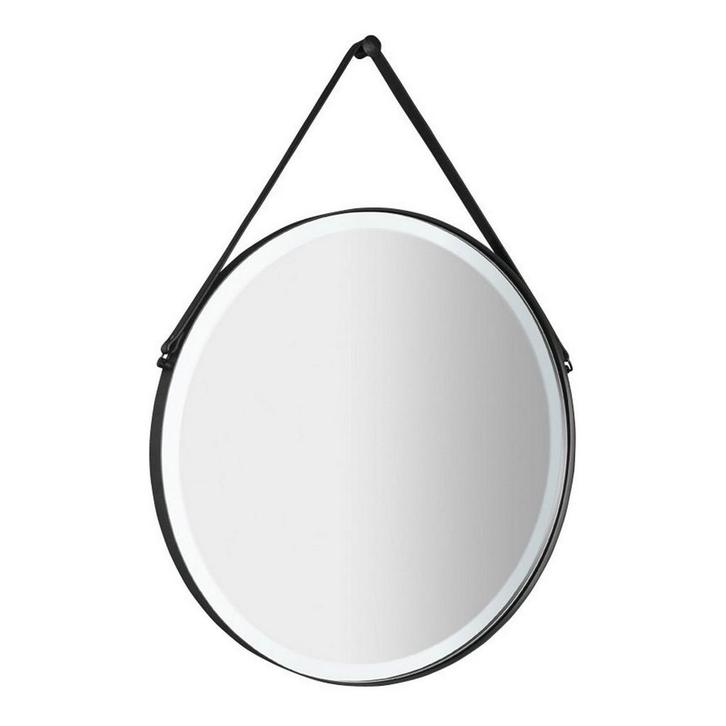 Badkamerspiegel Sapho Orbiter LED Backlight Rond met Leren, Huis en Inrichting, Badkamer | Badkamermeubels, Ophalen of Verzenden