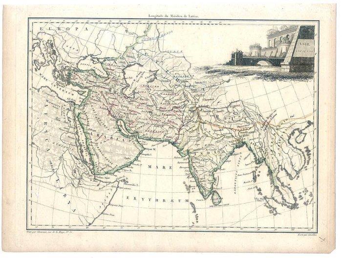 Frankrijk - Azië-Turkije-Arabië-India-Thailand-Siam ...;, Boeken, Atlassen en Landkaarten