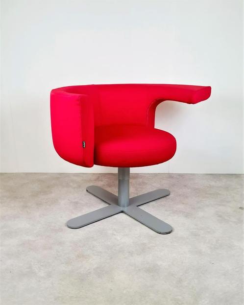 Drabert Hotspot Lounge Design Chair    2x, Huis en Inrichting, Stoelen, Twee, Rood, Zo goed als nieuw, Metaal, Stof