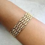 Vintage fantasie schakelarmband, Ophalen of Verzenden, Gebruikt, Overige kleuren, Goud