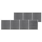 vidaXL Schutting 1218x186 cm HKC grijs, Verzenden, Nieuw, Kunststof, 1 tot 2 meter