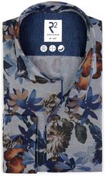 R2 Overhemd Flower Flanel Blauw maat 42 Heren, Verzenden, Nieuw, Blauw, R2 Amsterdam