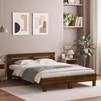 vidaXL Bedframe met hoofdeinde bruin eikenkleur 150x200 cm, Bruin, Verzenden, Overige maten, 200 cm