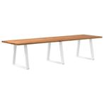 vidaXL Eettafel rechthoekig 320x90x74 cm massief eikenhout, Huis en Inrichting, Tafels | Eettafels, Verzenden, Nieuw