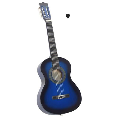vidaXL Gitaar klassiek beginner en kinderen 1/2 34 blauw, Muziek en Instrumenten, Snaarinstrumenten | Gitaren | Akoestisch, Nieuw