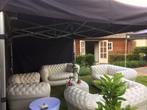 Compleet Ingerichte Easy up Partytent huren Zwart 4,5x3  6x3, Nieuw, Ophalen