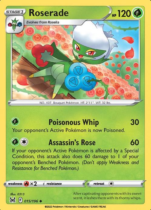 Roserade  015/196 Lost Origin, Hobby en Vrije tijd, Verzamelkaartspellen | Pokémon, Losse kaart, Nieuw, Foil, Ophalen of Verzenden