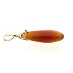 18 Krt. Gouden hanger met carneool bandagaat, Ophalen of Verzenden, Gebruikt, Goud, Overige merken