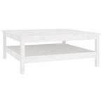 Witte Houten Salontafel 100x100 - - Retourdeal - 35%, 50 tot 100 cm, Vierkant, Nieuw, Minder dan 50 cm