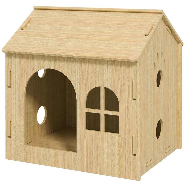 TRUUSK Hondenhok met Raam - Kattenhuis met Pootjes-ontwerp -, Dieren en Toebehoren, Honden-accessoires, Nieuw, Verzenden