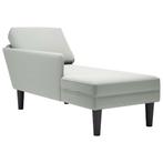 vidaXL Chaise longue met kussen & rechterarmleuning fluweel, Verzenden, Nieuw