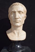 sculptuur, Giulio Cesare - 48 cm - Marmo di Carrara hersteld, Antiek en Kunst