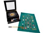 Roulette set compleet in zwarte luxe houten opberg kist, Verzenden, Zo goed als nieuw