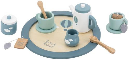 Label Label Groen Houten Theeservies Set LLWT-24814, Kinderen en Baby's, Speelgoed | Houten speelgoed, Nieuw, Verzenden