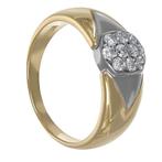 Ring - 18 karaat Geel goud, Witgoud - 1.00ct. tw. Diamant, Sieraden, Tassen en Uiterlijk, Ringen, Nieuw