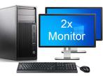 HP Z240 Workstation TWR i5 7e Gen incl. 2 Monitoren + 2 jaar, Computers en Software, Nieuw, 16 GB, Ophalen of Verzenden, 256 GB