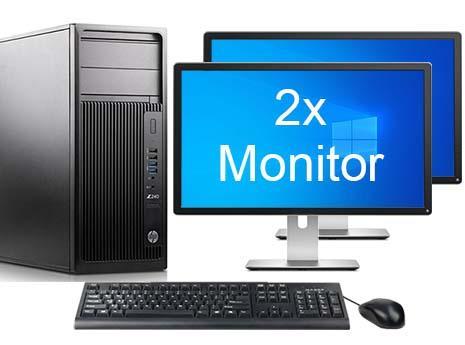 HP Z240 Workstation TWR i5 7e Gen incl. 2 Monitoren + 2 jaar, Computers en Software, Desktop Pc's, 16 GB, Ophalen of Verzenden