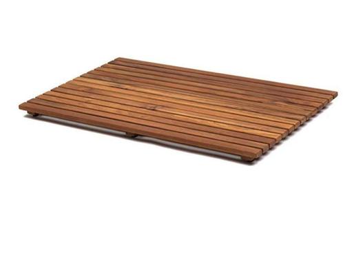 SaniSupreme® Teak badmat 80 x 50 cm. vast model, Huis en Inrichting, Badkamer | Badtextiel en Accessoires, Badmat, Bruin, Nieuw
