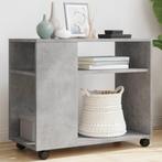 vidaXL Bijzettafel met wielen 70x35x60 cm bewerkt hout, Huis en Inrichting, Verzenden, Nieuw