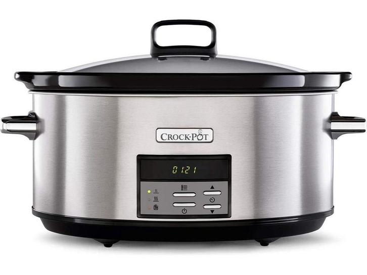 CrockPot - Slowcooker - 7,5L - Digital timer - Zwart, Witgoed en Apparatuur, Slowcookers, Zo goed als nieuw, Verzenden