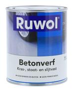 Ruwol Betonverf Heldergroen (RAL 6001) 750 ml, Doe-het-zelf en Verbouw, Verf, Beits en Lak, Verzenden, Nieuw