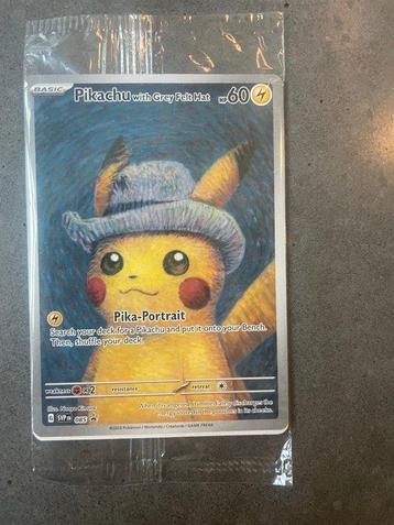 Pokémon - 1 Card - Pikachu Van Gogh Grey Felt Hat - Pikachu beschikbaar voor biedingen