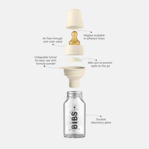 BIBS Babyfles Glas Blush - 110ml, Sieraden, Tassen en Uiterlijk, Uiterlijk | Haarverzorging, Overige typen, Nieuw, Ophalen of Verzenden