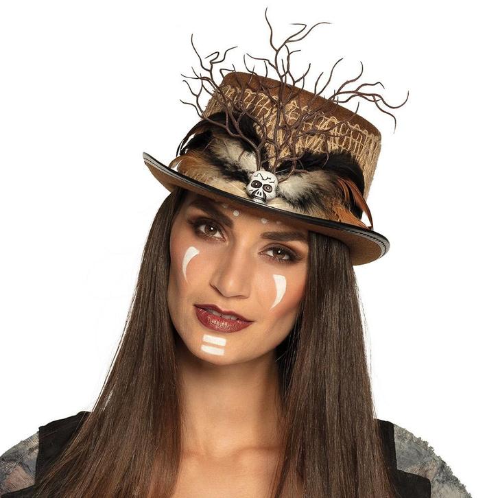 Halloweeen Hoed Voodoo Ayida, Hobby en Vrije tijd, Feestartikelen, Nieuw, Verzenden
