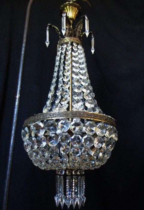 Kroonluchter - Brons, Glas, Kristal - Jasglans, Antiek en Kunst, Curiosa en Brocante