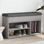 vidaXL Schoenenbank 82x32x45,5 cm bewerkt hout grijs sonoma, Huis en Inrichting, Verzenden, Nieuw
