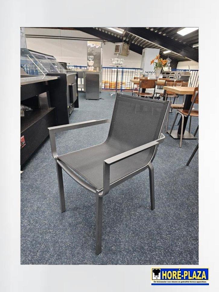 Opstapelbare Terrasstoelen | Gaas | Zwart-Grijs | 13 Stuks, Zakelijke goederen, Horeca | Keukenapparatuur, Gebruikt