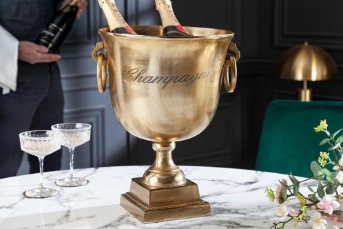 Elegante champagnekoeler CHAMPAGNE 40cm gouden flessenkoeler, Huis en Inrichting, Woonaccessoires | Overige, Ophalen of Verzenden