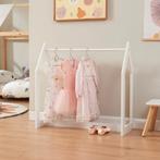 [en.casa] Kledingrek Værløse 78x75x35 cm wit en houtkleurig, Verzenden, Nieuw