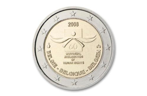 2 euro Mensenrechten 2008 - België, Postzegels en Munten, Munten | Europa | Euromunten, Verzenden