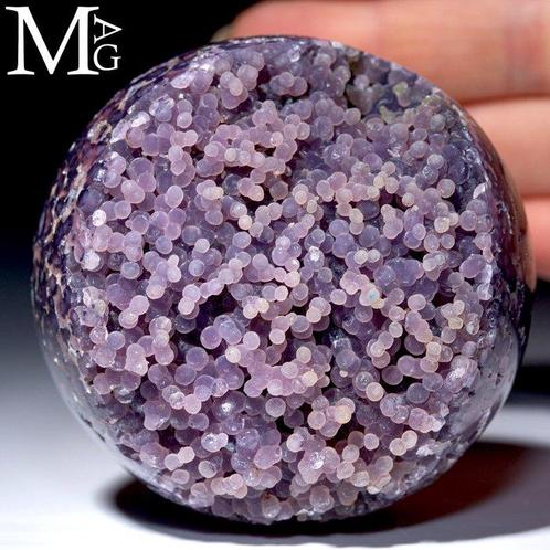 Druivenagaat - Botryoïdale Bol uit Indonesië - Kleine Bol, Verzamelen, Mineralen en Fossielen